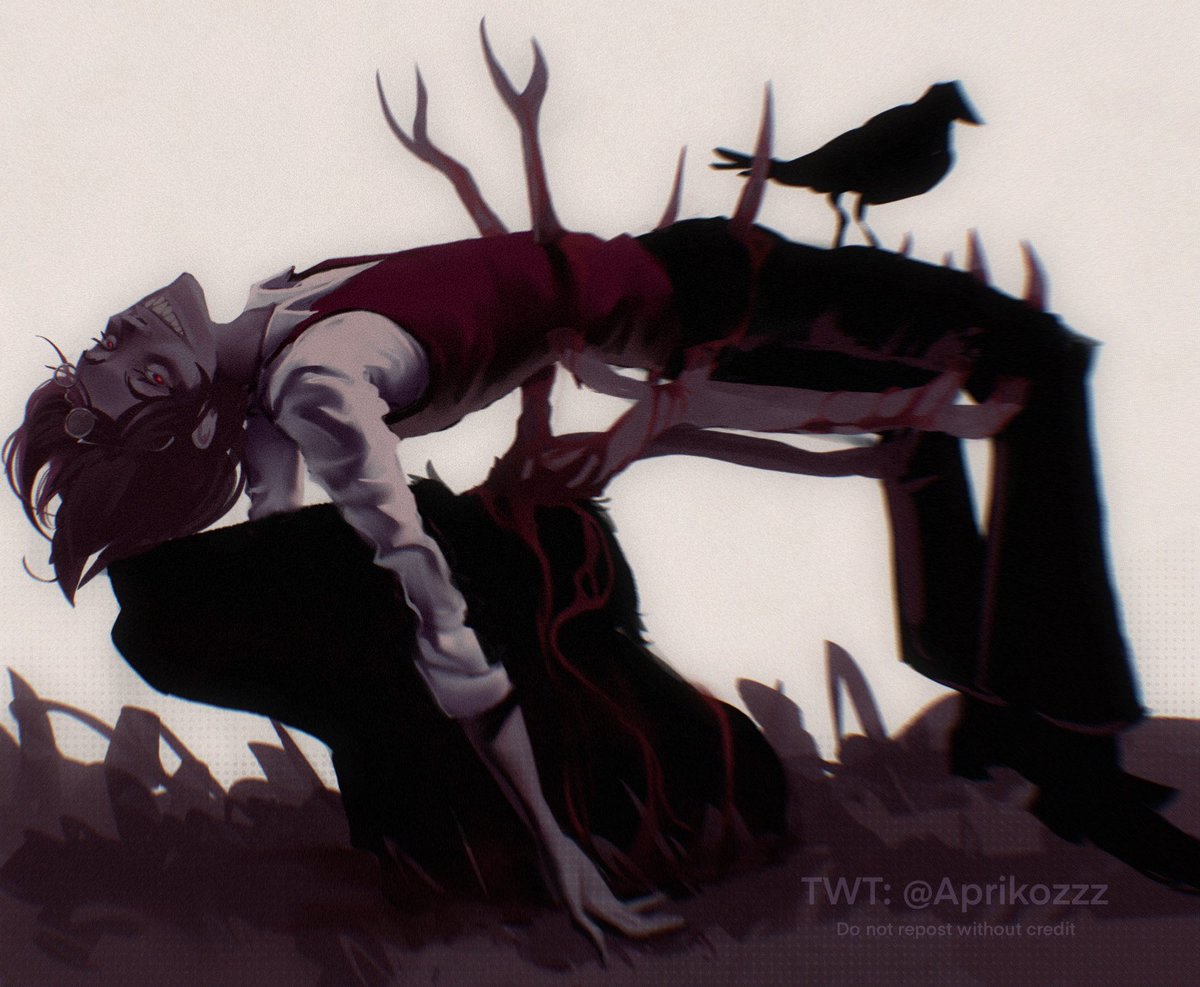 aprikozzz's tweet photo. Human Alastor #HazbinHotelAlastor 

 #Hannibal inspired https://t.co/XpO9LvgqfE