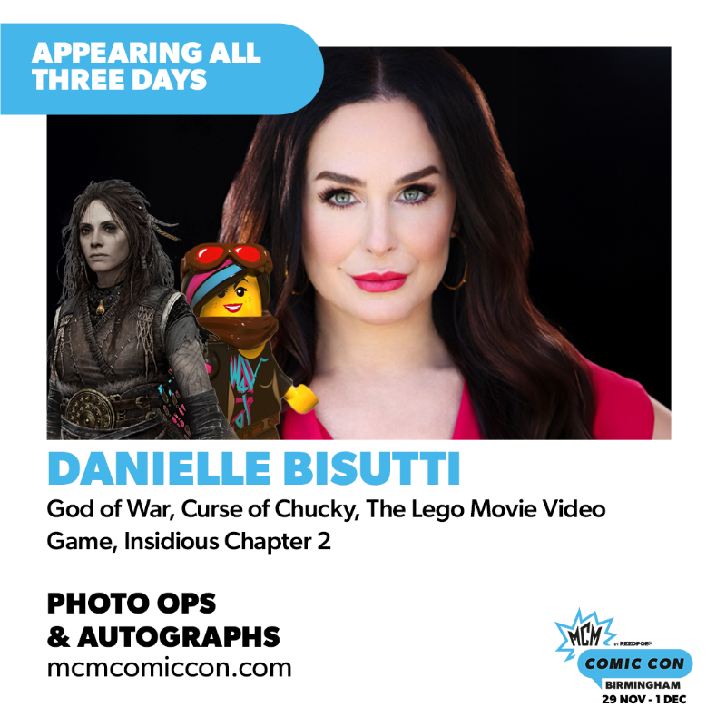 MCMComicCon's tweet photo. The cast of God of War are headed to MCM Birmingham! 🪓

Meet Chris Judge, Danielle Bisutti &amp; Alastair Duncan for autographs and photo ops at the show all three days! Group photo op options coming soon.

Get MCM Birmingham tickets: https://t.co/evtDgg0cD4