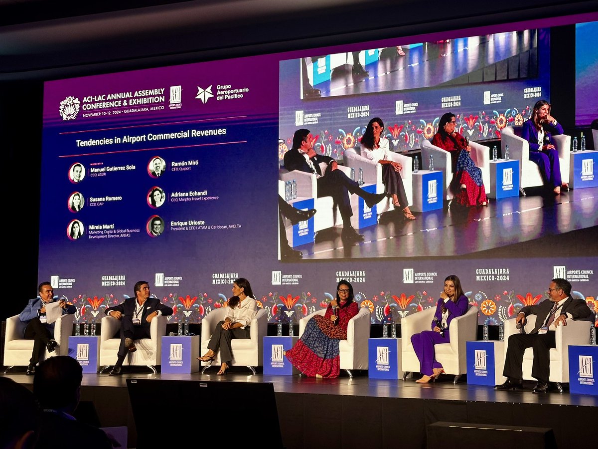 Buscar la satisfacción de los usuarios mediante servicios de calidad ofrecidos en los aeropuertos, los ingresos comerciales una parte del éxito para <a href="/aeropuertosGAP/">Grupo Aeroportuario del Pacífico</a> pasajeros contentos consumen más 🔝👌

Excelente para participación de nuestra Directora Comercial <a href="/SuMojica/">Susana Mojica</a>