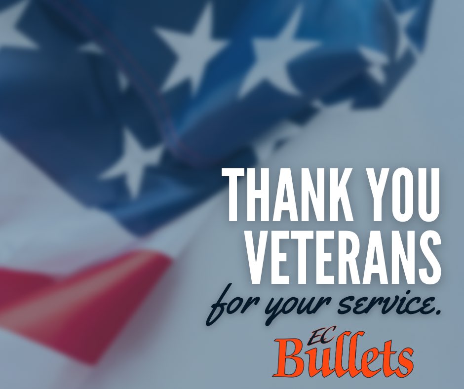 “There is nothing nobler than risking your life for your country.”

Today we honor and remember the brave men and women who have served our country. The EC Bullets are grateful for your courage, dedication, and resilience. Thank you, veterans, for defending our freedom 🇺🇸