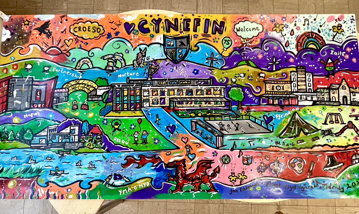 Thank you so much to Ysgol Gynradd Maendy for inviting me in today 😍

Year 5 and 6 created this stunning mural for their brand new school next year 🎨