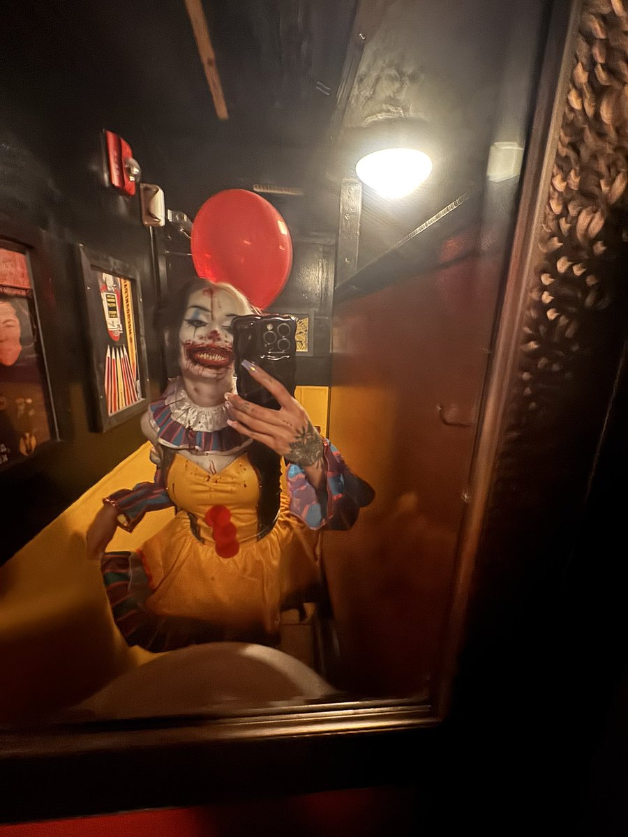 SpaceSpiceJ's tweet photo. Pennywise meet Georgie 🤡 #halloween2024 #clownmakeup #IT #pennywise #youllfloattoo https://t.co/K9Xtl3lUPu