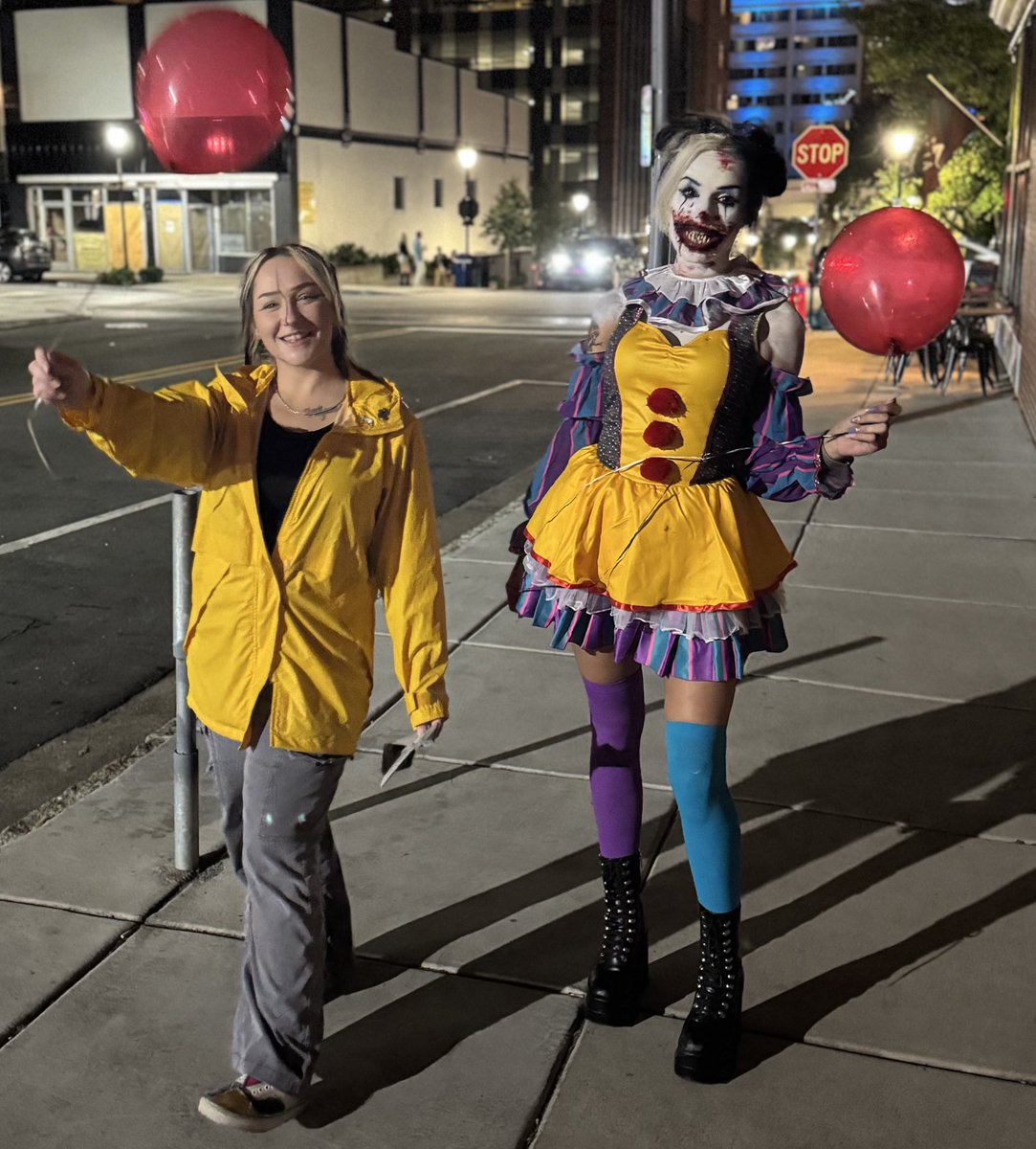 SpaceSpiceJ's tweet photo. Pennywise meet Georgie 🤡 #halloween2024 #clownmakeup #IT #pennywise #youllfloattoo https://t.co/K9Xtl3lUPu