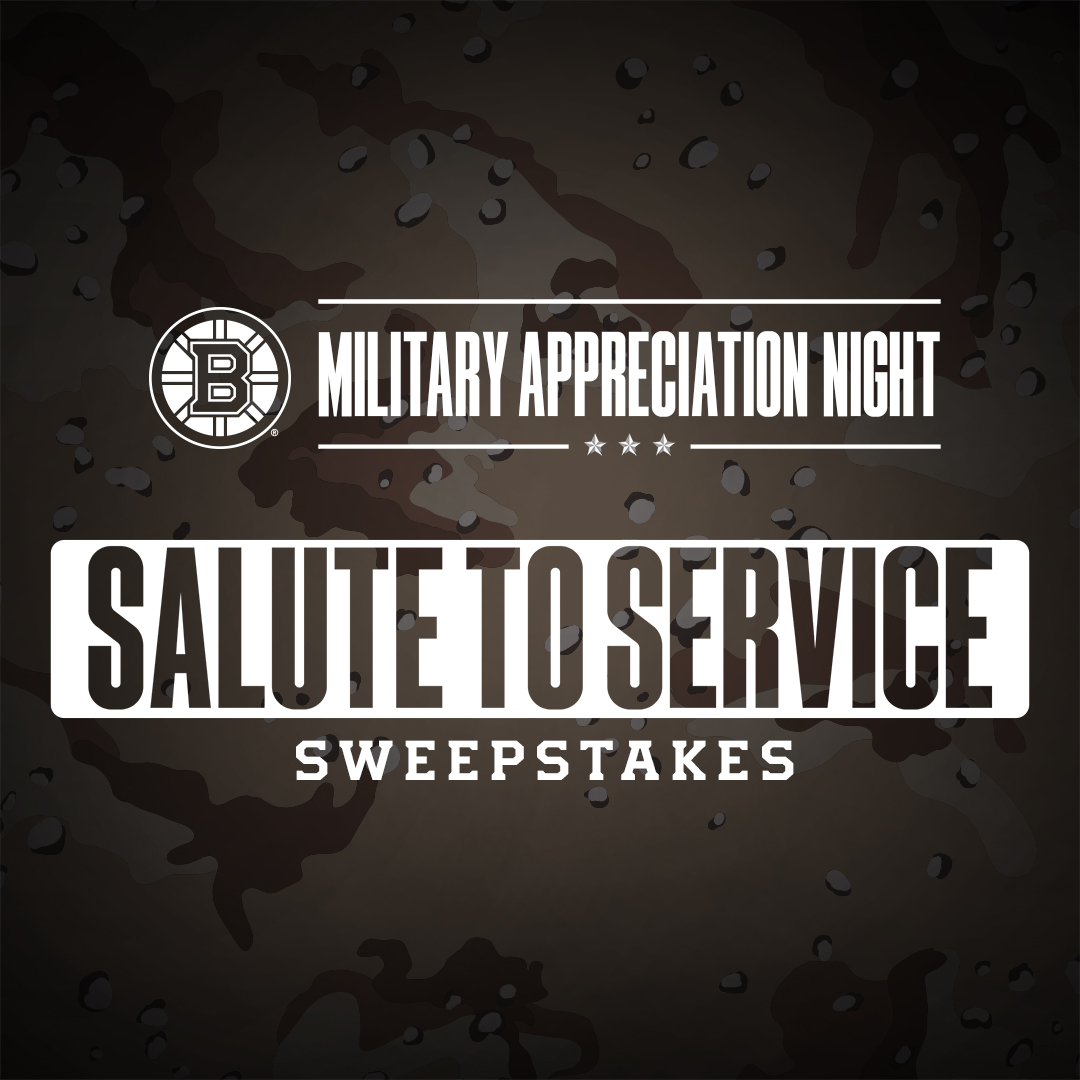 NHLBruins's tweet photo. Salute to Service this Veterans Day by nominating a service member to win 2 tickets to Military Appreciation Night on 11/18 when the B’s faceoff against the Blue Jackets. 

Submit a photo of your service member to give them a chance to win! 

Nominate ➡️ https://t.co/Cqe2xjAIyK https://t.co/S7bvrzMlvm