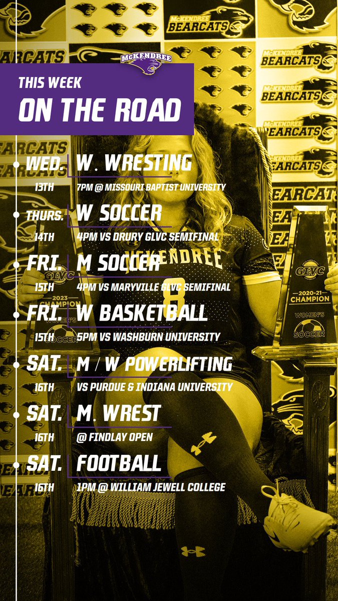 This week at home and on the road‼️

#BearcatsUnleashed