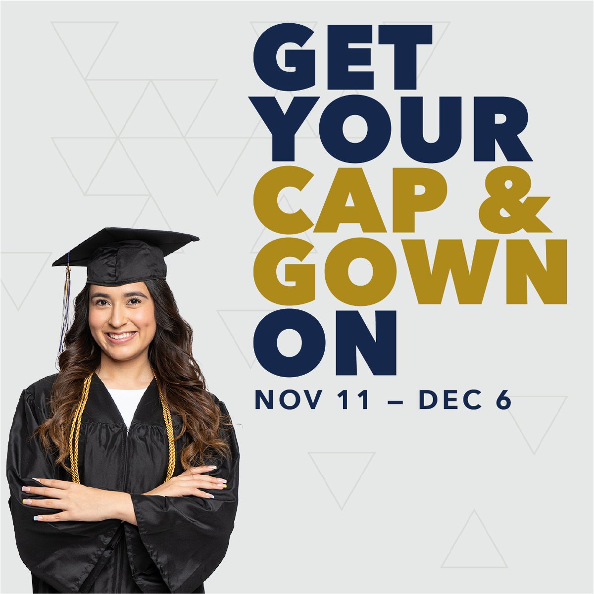 stcjaguars's tweet photo. π South Texas College congratulates all soon-to-be graduates! A reminder to pick up your cap and gown from Nov. 11 through Dec. 6. #STCGrad #CapAndGown #Classof2024 #STC https://t.co/7PChONMMQU