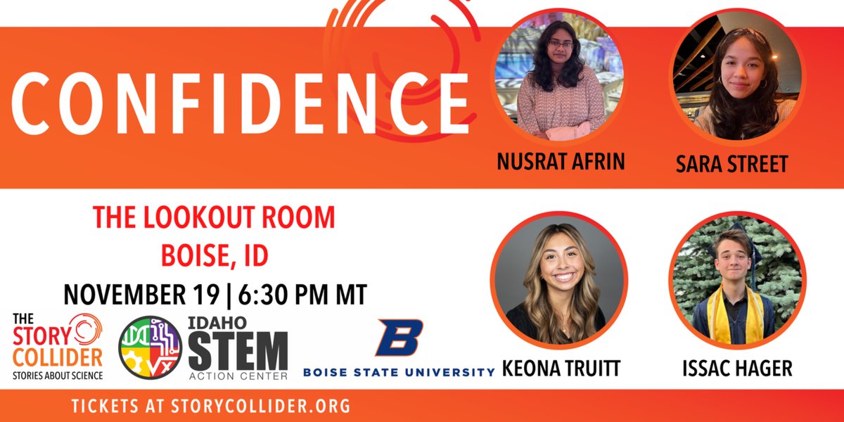 🎤 What’s it like to face imposter syndrome and come out stronger? Hear <a href="/BoiseState/">Boise State University</a> #CompSci students share their true science stories about growth, risk, and discovery at our next show. FREE livestream &amp; in-person tickets! 🎟️ow.ly/Y5yp50TV1rk
#BoiseState #InspiringScience