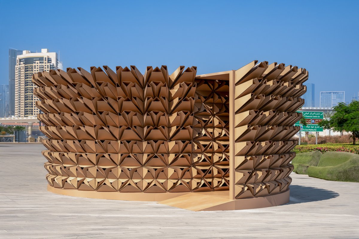 materialdistrct's tweet image. Enfold Pavilion: Where Sustainable Design Meets Digital Harmony materialdistrict.com/article/enfold…

#materialinspiration #materials #cardboard #pavilion #dubaidesignweek #deond #enfoldpavilion #materialdistrict #ai #