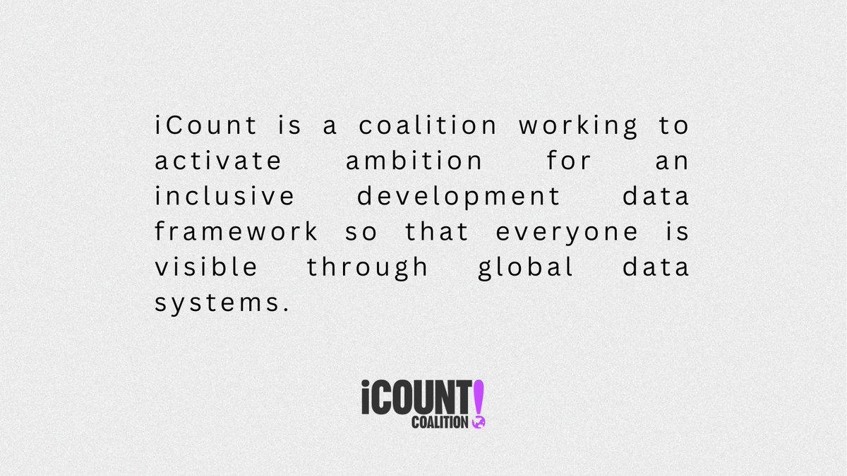 Equal_Insights's tweet photo. We can't realise the vision laid out in the #2030Agenda with incomplete data. We must address the limitations of legacy systems that render certain groups invisible in data.
Learn how #iCount is promoting visibility & inclusion in global development data: https://t.co/hkgXtWsT3k https://t.co/Rnob88dp8d