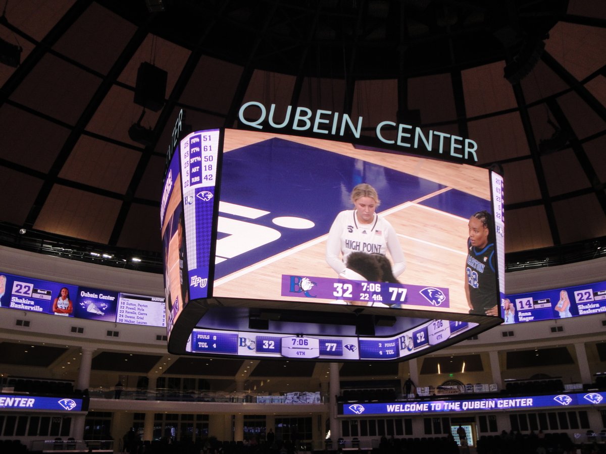 Daktronics's tweet photo. For those sitting closer to the action, underbelly displays on your centerhung help bring the same LED display experience! This trend continues to grow year after year and with these examples, it's easy to see why. #DakCollege #DakPro https://t.co/vYWLISzYXs