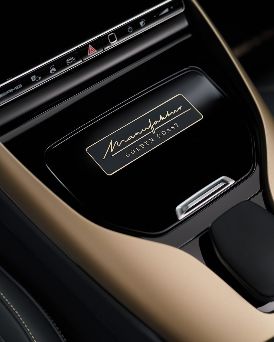 MercedesBenzUSA's tweet image. The Mercedes-AMG SL MANUFAKTUR Golden Coast has an engine fit for a racer and detailing fit for a king.

#MercedesBenz #AMG #SL63 #MANUFAKTUR #GoldenCoast