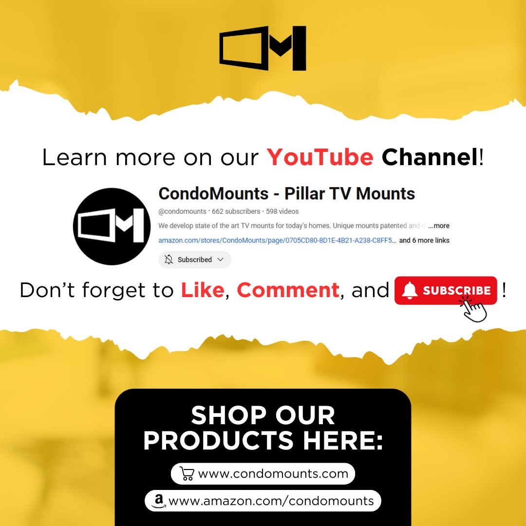 condomounts's tweet photo. Worried if it will fit your pillar? 🤔 Don’t worry we got Pillar TV Mounts for all pillar shapes and sizes!

Shop now!🛒
🌐 https://t.co/RmggIxWMCX
🟨 https://t.co/2Z4HAP79rZ

#tvmount #tvmounting #outdoortv #pillartvmount #nodrilltvmount #tvwallmounting #diy #diyproject https://t.co/OfVO2X9b6V
