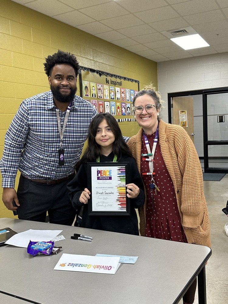 JohnLColbertMS's tweet photo. Congratulations to Oliviah on being the John L Colbert winner for the Lions Club Peace Without Limits Peace Poster Contest. Oliviah we are proud of you.   Good luck moving on to the next level!!!! #JLCMS #JohnLColbert #JohnLColbertMS #OneFPS #MiddleSchool #FPS https://t.co/49a98cnifa
