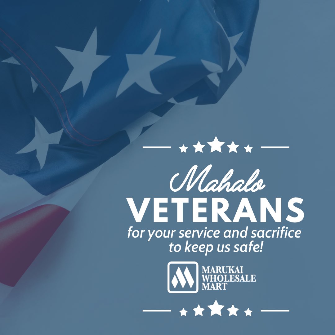 To our brave men and women in uniform (past and present), mahalo for your service! We hope you all have a wonderful #VeteransDay. 🇺🇸🤙🏽