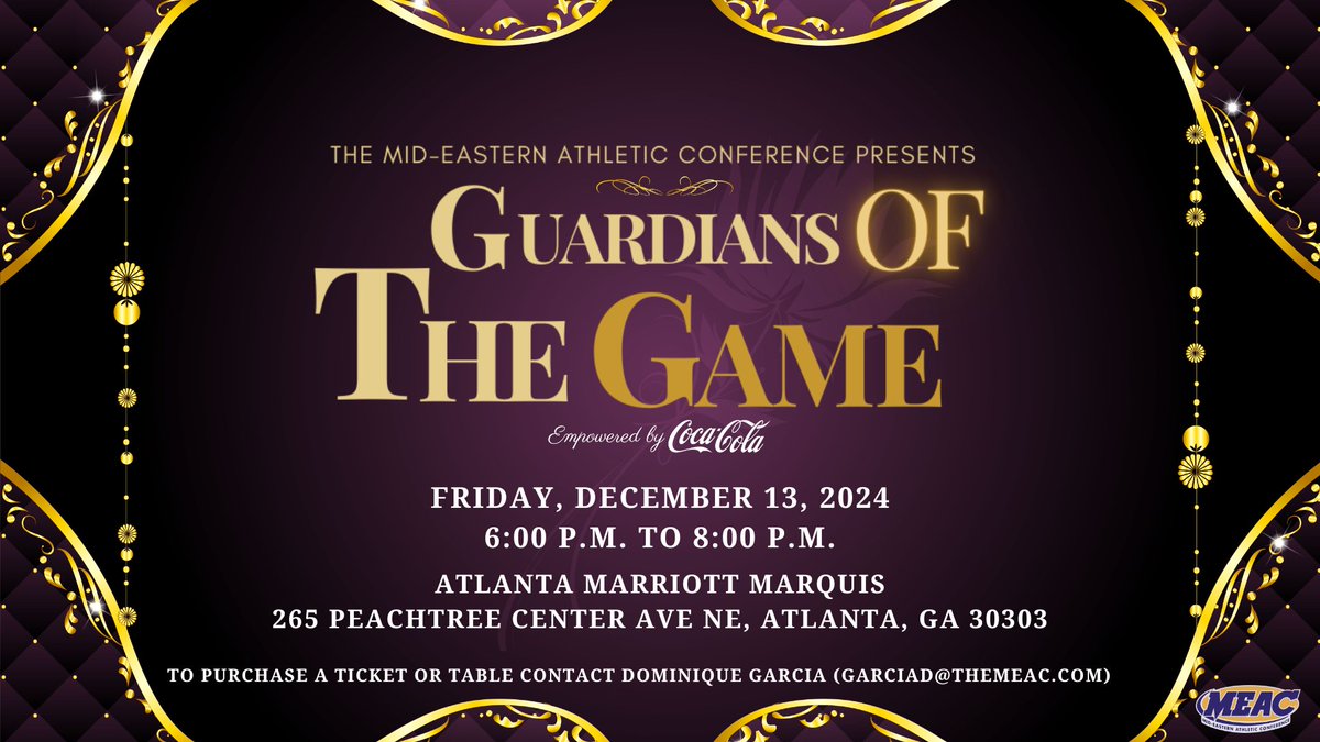 MEACSports's tweet photo. MEAC to Host Guardian of the Game Awards Dinner, Honoring Women Leaders in Sports #MEACPride

https://t.co/bdcDvRw1bb https://t.co/LKdIaDlp6N