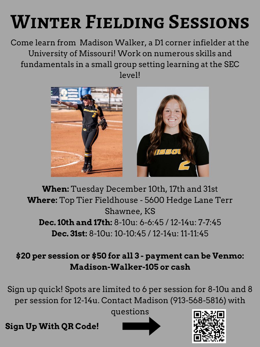 Come work with me over Winter Break!! Sign up quick, spots are limited! <a href="/ejonesrockchalk/">Eric Jones - Select Fastpitch</a> <a href="/cnote1616/">ℂ𝕠𝕒𝕔𝕙 ℂ</a> 

signupgenius.com/go/10C0E4AAFAF…