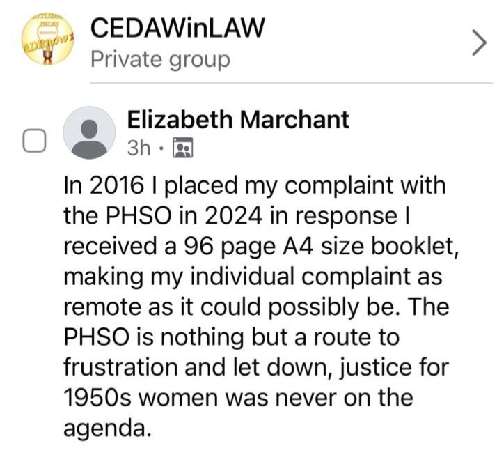 lindadavies56's tweet image. "JUSTICE FOR #50sWomen WAS NEVER ON THE [#PHSO's] AGENDA"
Elizabeth Marchant
Complained to #PHSO  in 2016

"Evenin' all" 🫡
PC Dixon