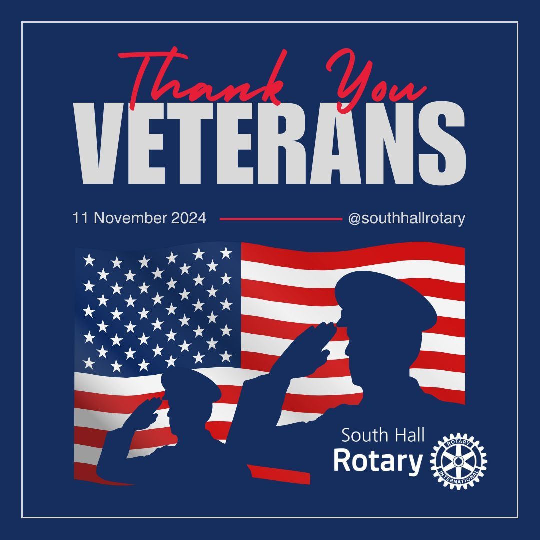 SouthHallRotary's tweet photo. Thank you to all our Veteran's for putting "service above self" to protect our country and to fight to extend that freedom to others.  

#service #peopleofaction #VeteransDay https://t.co/QL2yegt1oR