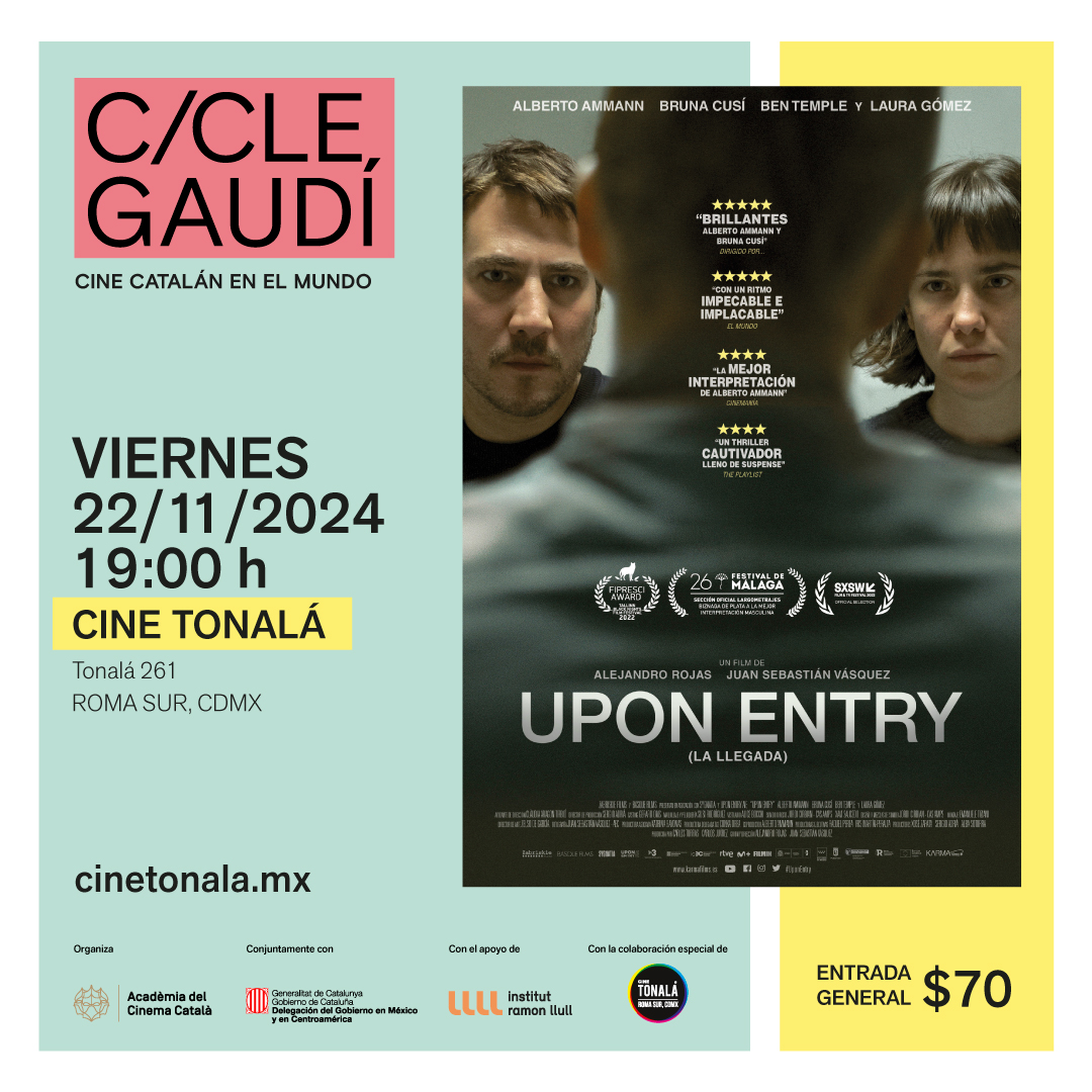 Gob. de Cataluña en México y Centroamérica (@catalunya_mx) on Twitter photo 📣Último estreno del 2024 en <a href="/CicleGaudi/">Cicle Gaudí – Cinema Català</a> México🇲🇽
🎬Cerramos temporada con 'Upon entry (La llegada)', un thriller psicológico que domina la tensión del espectador, ganador del Premi Gaudí a 'Mejor Guión'.
Estreno en Guadalajara este sábado y en CDMX el 22
<a href="/catalanfilms/">Catalan Films</a> <a href="/IRLlull/">Institut Ramon Llull</a> 📣Último estreno del 2024 en <a href="/CicleGaudi/">Cicle Gaudí – Cinema Català</a> México🇲🇽
🎬Cerramos temporada con 'Upon entry (La llegada)', un thriller psicológico que domina la tensión del espectador, ganador del Premi Gaudí a 'Mejor Guión'.
Estreno en Guadalajara este sábado y en CDMX el 22
<a href="/catalanfilms/">Catalan Films</a> <a href="/IRLlull/">Institut Ramon Llull</a>