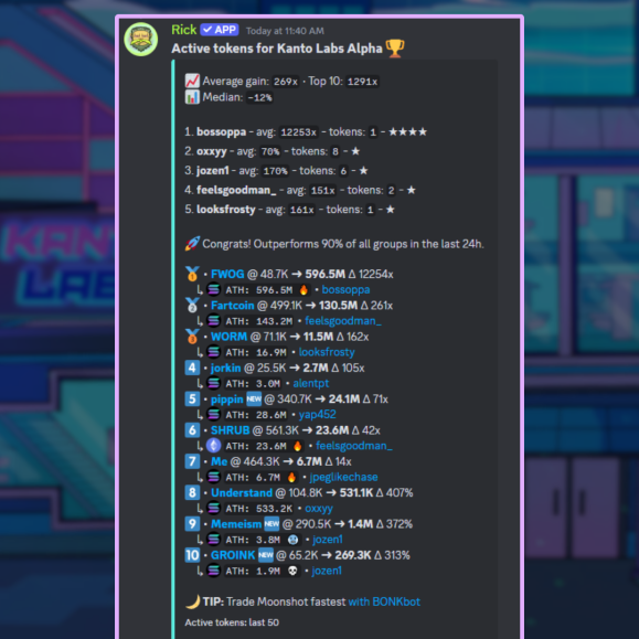 giving away a @KantoLabs monthly 🎟️

just drop a like + RT + follow me

rick says Kanto outperforms 90% of all groups in the last 24 hours so I guess that's a good thing 😄