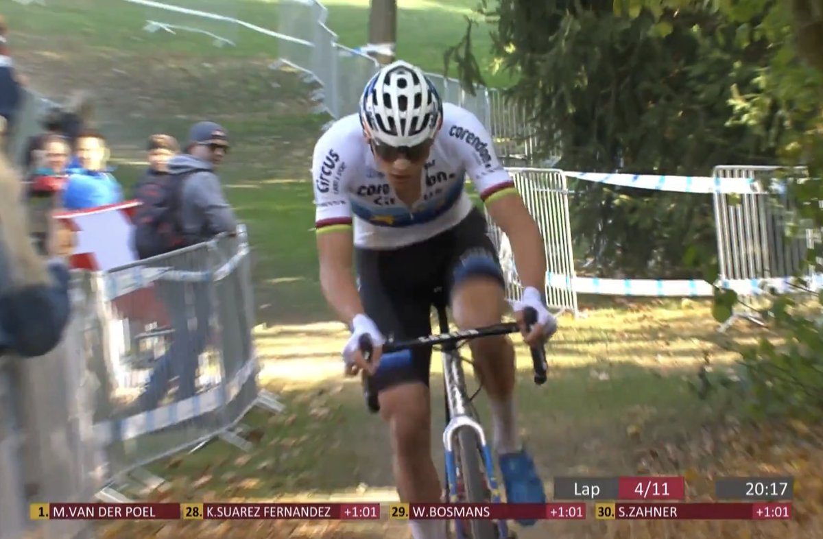 TonkeCycling's tweet photo. He was such a monster this race 😳 #MvdP #MondayNightRewatchCX #CXBern2019 https://t.co/gE1vGqHJms
