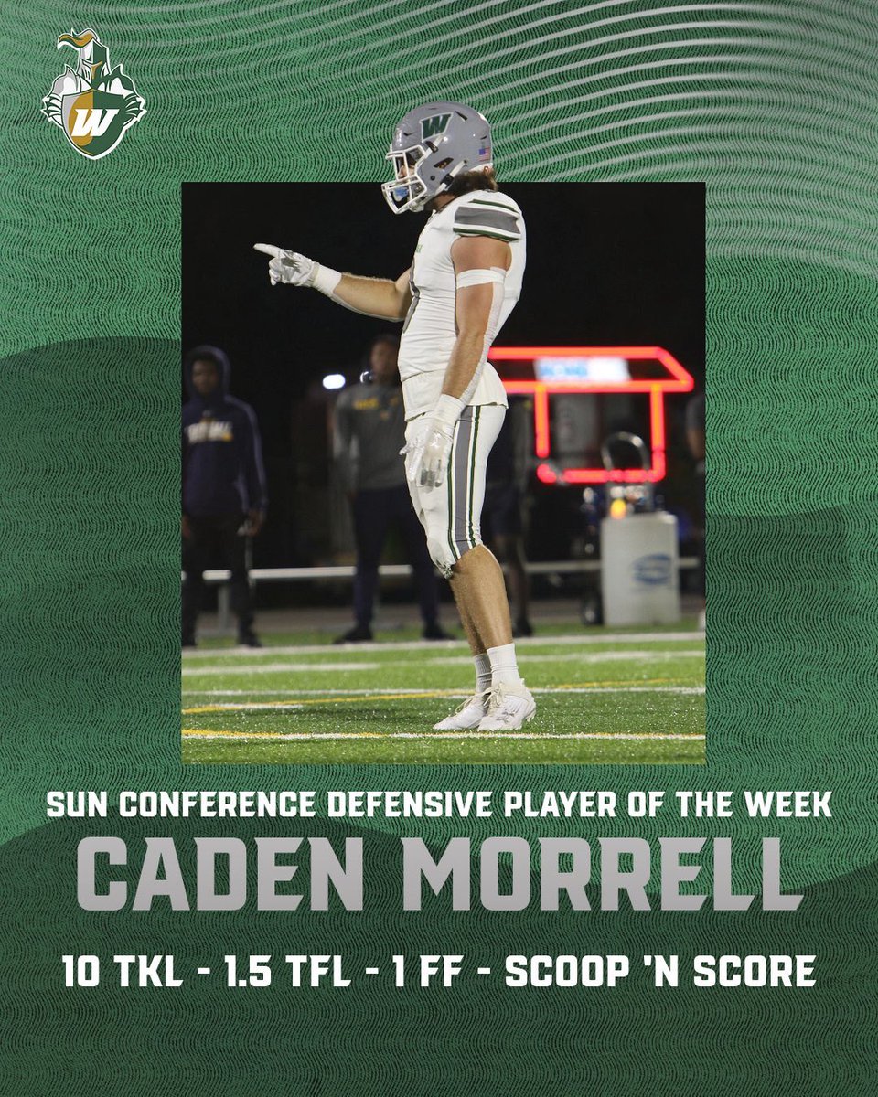 Morrrell’s dominant performance at linebacker earns him Sun Conference defensive player of the week⚔️