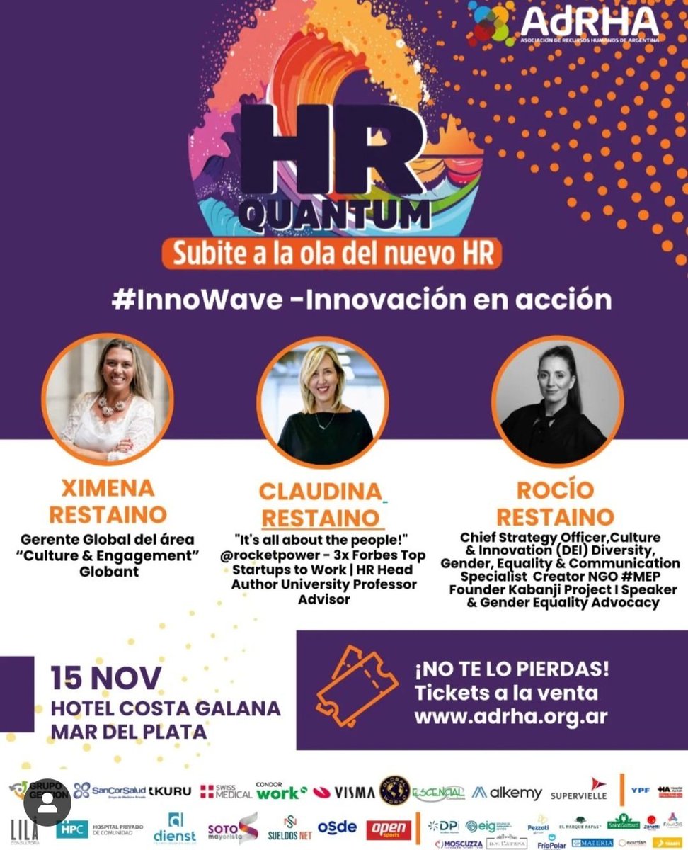 En la #InnoWave exploraremos la Innovación en Acción, con un panel de lujo compuesto por:

Ximena Restaino

Claudina Restaino

Rocio Restaino

Los esperamos!!!