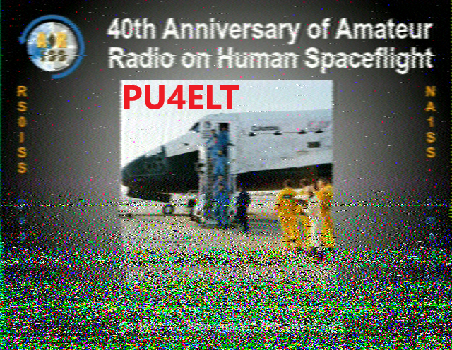 PU4ELT's tweet photo. 2024-11-11 18:47UTC 

Two images transmitted by the #ISS in #PD120 mode were received here in Brazil in a high pass with about 64 degrees. 

Setup: Yagi 3el + RTL-SDR V3 + MMSSTV

@ARISS_Intl @issfanclub

73's de PU4ELT (GH70qd) 🇧🇷 !! https://t.co/2F2vfrA4sE