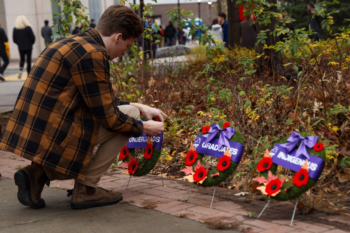 Carleton_U's tweet photo. Remembrance Day is an opportunity to reflect and honour the courage and strength of generations of Canadian and Indigenous veterans who made the ultimate sacrifice and those who continue to serve. #LestWeForget https://t.co/ACxCJH7M5t