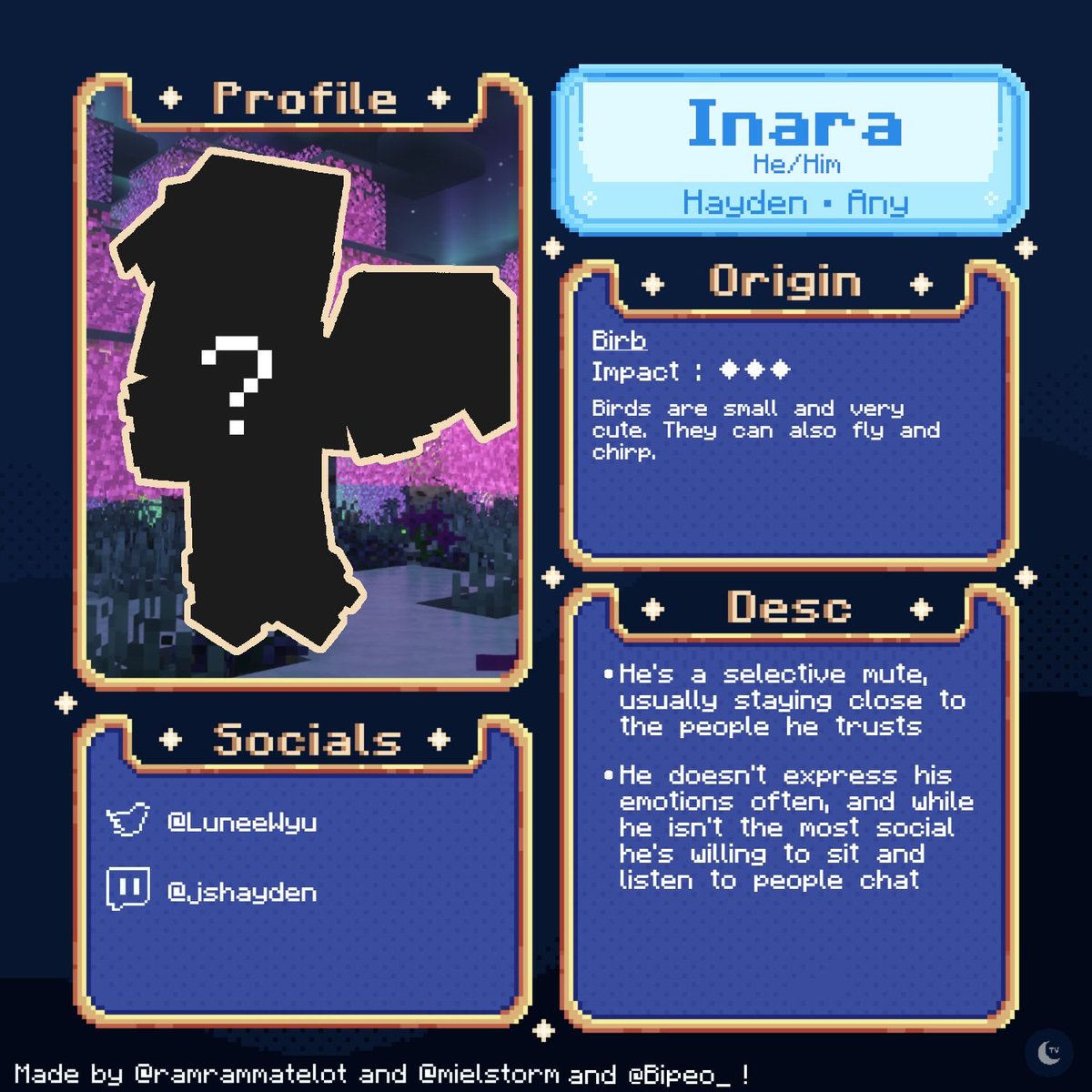 provenancemc's tweet photo. Inara - Birb 
↳ @LuneeWyu https://t.co/BIvC0Q1lqg