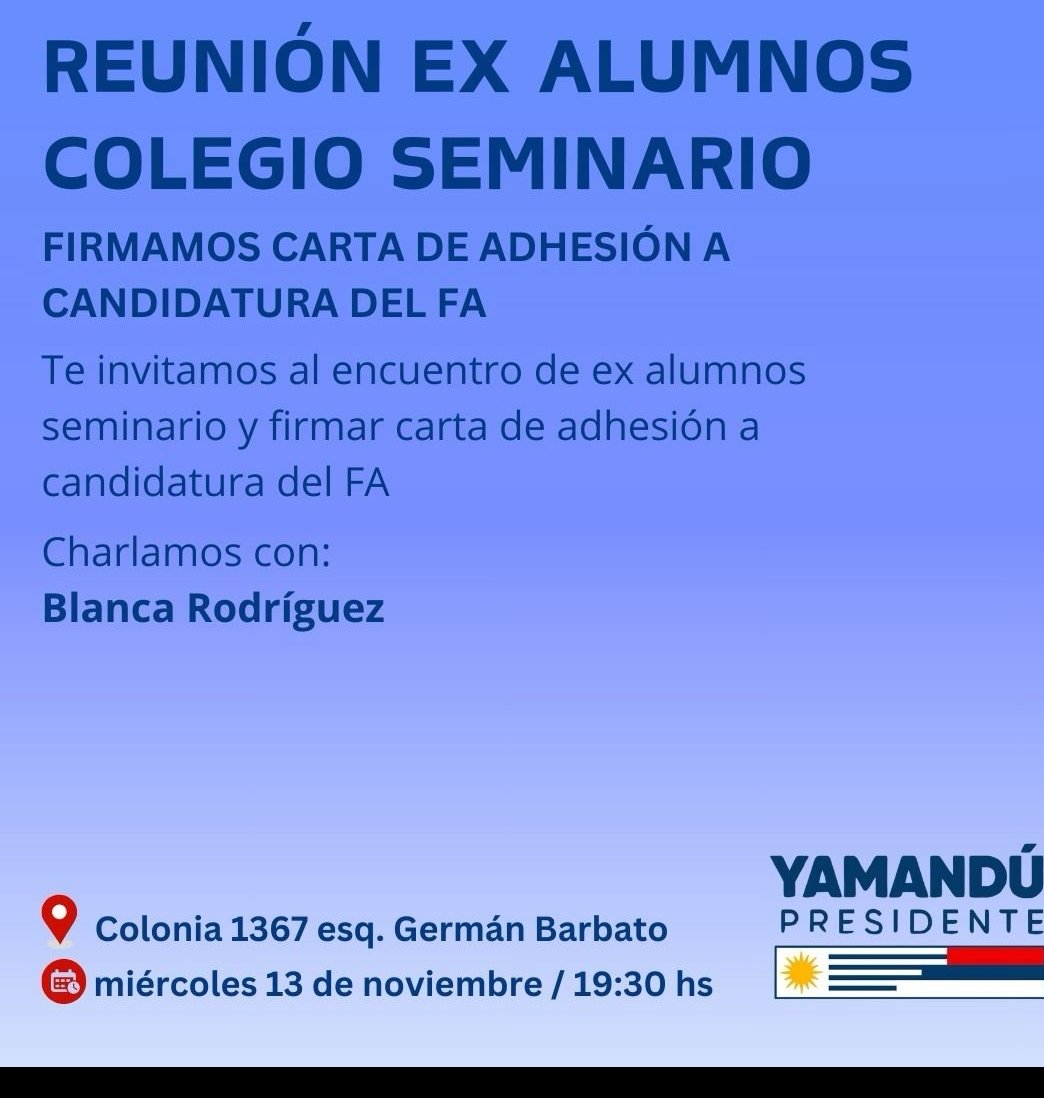 Exalumnos Colegio Seminario avala esto? 
exalumnos@seminario.edu.uy
El Colegio Seminario avala esto?
colegio@seminario.edu.uy
Estaria bueno den explicaciones formales y públicas.
No me representan.