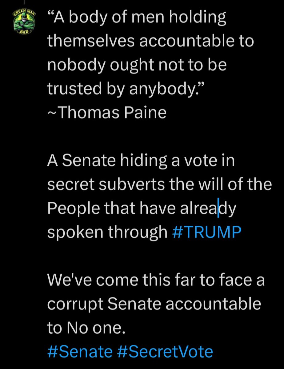Rogue_Outlaw17's tweet image. #Senate #SecretVote