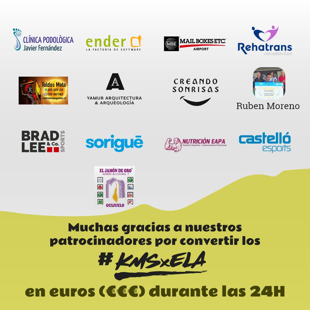 KMSxELA's tweet photo. Empezamos con los PATROCINADORES 

Empresas que con sus aportaciones económicas, nos permitirán convertir los #KMSxELA recorridos en €€€ para que la @fmiquelvalls pueda ayudar a los enfermos de ELA y sus familias. 

A día de hoy tenemos 14  apoyando la Marea Verde 💚 https://t.co/xdhBQK0wWP