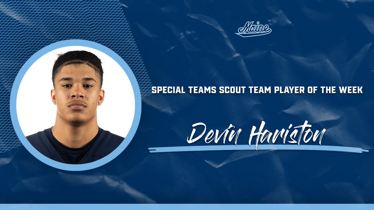 Congratulations to our Special Teams Scout Team Player of the Week, Devin Hairston!

#BlackBearNation | ⬆️
