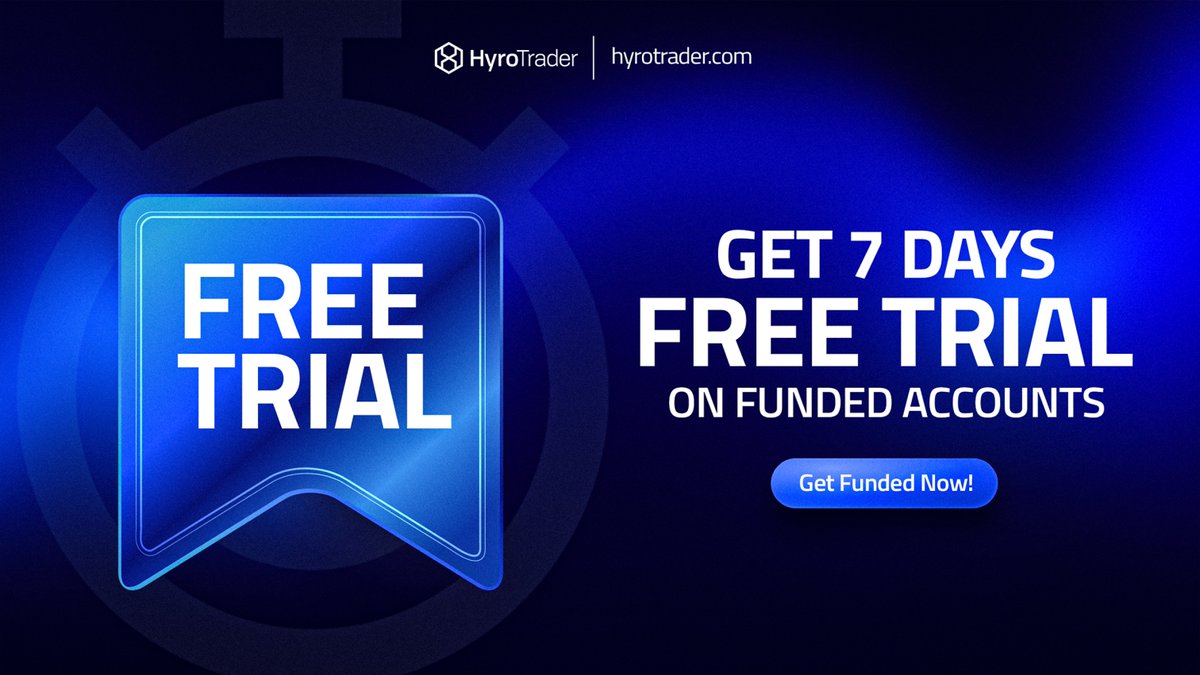 hyrotrader_com's tweet photo. Try the 7-day HyroTrader Free Trial! Practice on a trial-funded account, explore our platform, and build your strategies—all before any commitment. Start today and see if you're ready for the next step with HyroTrader! https://t.co/eGWjbcVUui