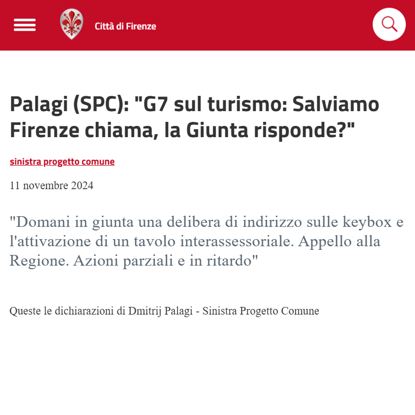 FI_Possibile's tweet photo. "Ringraziamo #Salviamo #Firenze per la mobilitazione. Abbiamo voluto dichiarare in aula il nostro convinto sostegno, anche rispetto alle modalità (a differenza della Giunta). Abbiamo anche chiesto come intende rispondere la Sindaca.
L'Assessore Vicini ha confermato che domani saranno approvate delle linee di indirizzo che prevedono specifiche misure per regolamentare le keybox, facendo riferimento al decoro dell'area UNESCO e alle questioni di sicurezza. Il tema però riguarda tutta la Città e soprattutto l'impatto complessivo del fenomeno degli affitti brevi.
Ci fa piacere che si attivi un tavolo interassessoriale e interdirezionale sull'overtourism. Un po' tardi e potenzialmente inutile se non saprà dialogare in modo stabile con associazioni, comitati e sindacati. Vedremo cosa uscirà di concreto oltre alla risposta di oggi. Ci aspettiamo che il tavolo sia trasparente e sappia riferire al Consiglio comunale e ai Consigli di Quartiere.
Bene che entro la fine dell'anno arrivi il Testo Unico sul Turismo e che il Comune abbia riconosciuto di dover chiedere alla Regione di agire per dotare gli enti locali di maggiori strumenti urbanistici per tutelare il diritto all'abitare e i bisogni della residenza.
Prendiamo atto che il G7 del turismo non ha registrato costi vivi. Non si è parlato del mancato incasso dei musei chiusi, ma almeno gli allestimenti non sono a carico di Palazzo Vecchio. Rimangono luoghi pubblici militarizzati e blindati per le zone rosse. Ma queste piacciono anche al PD fiorentino, anche quando il G7 non c'è".
https://t.co/dx9aT1BkwV
#SPC_Firenze #SalviamoFirenze #Firenze #Overtourism #Airbnb #G7TURISMO