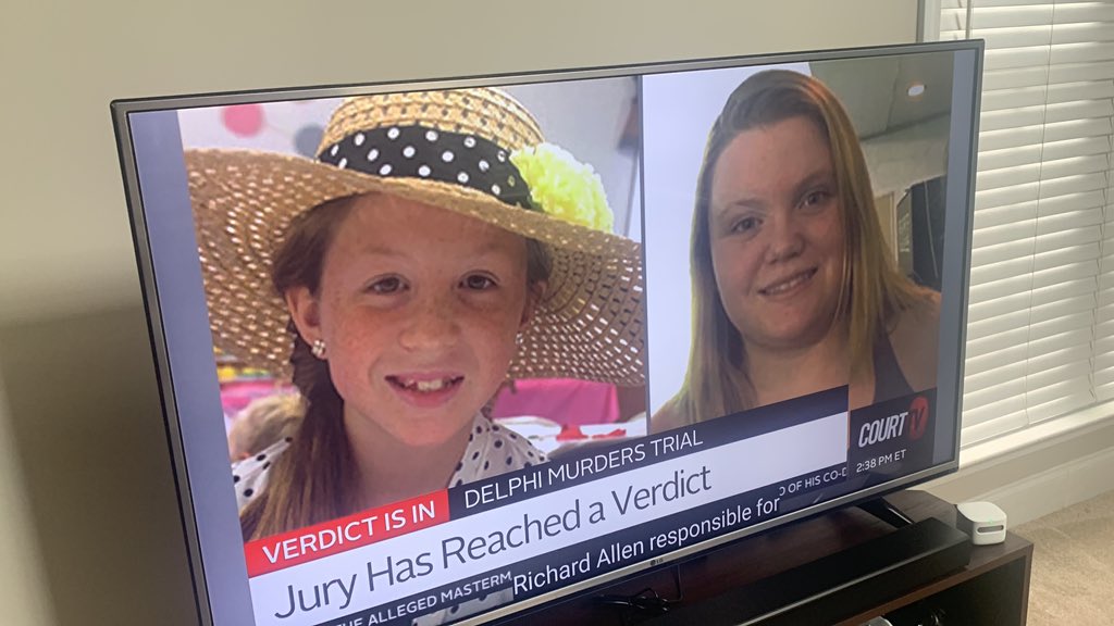 JURY VERDICT - Guilty on all counts against #RichardAllen in the murders of #AbbyandLibby #DelphiMurders