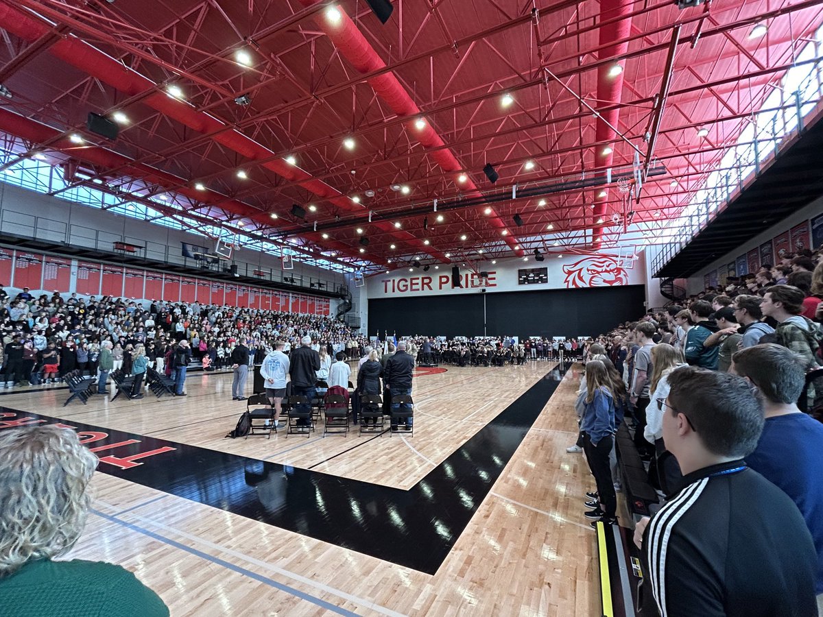Congrats to CFHS for hosting a meaningful Veteran’s Day assembly this morning in the gym. The Wind Symphony, directed by Mr. Ramsey, was honored to perform the ceremonial music today. #TigerPride