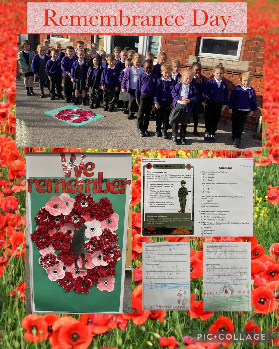 ellistonacademy's tweet photo. Jackal Class showed their respect this morning by observing the 2 minute silence with the whole school in the playground. We also learnt the meaning behind Remembrance Day and the significance of the poppy  #EllistonPD #EllistonHistory https://t.co/zeiCO8bk9q