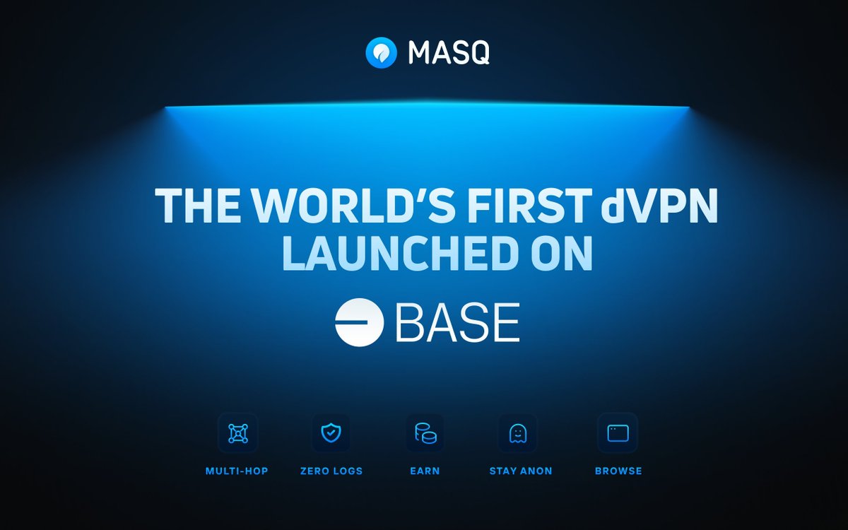 MASQ is the FIRST dVPN &amp; Browser on <a href="/base/">Base</a>.

That was Monday's reminder.

Keep scrolling.