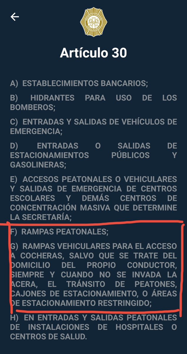 larissarr70's tweet photo. @PortalCiudadana @UCS_GCDMX @PabloVazC @ClaraBrugadaM donde permite que los vehículos se queden en rampas siempre y cuando no estorben el paso peatonal y se entrada / ramoa propia? https://t.co/v5RnP9T65A