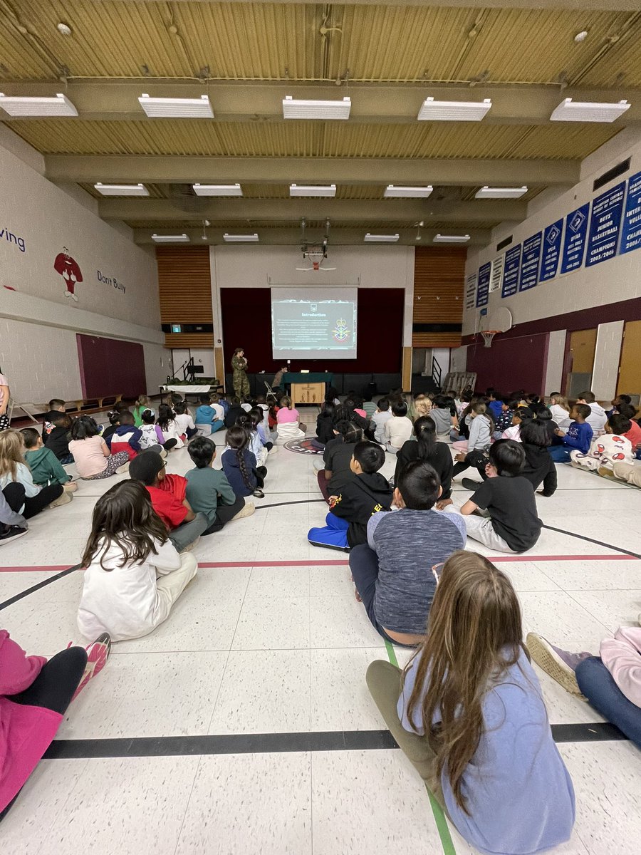Wonderful Remembrance Day presentation with CPL Alves who taught the primaries so much. <a href="/CNEWM_DPCDSB/">St. John Henry Newman CES</a>