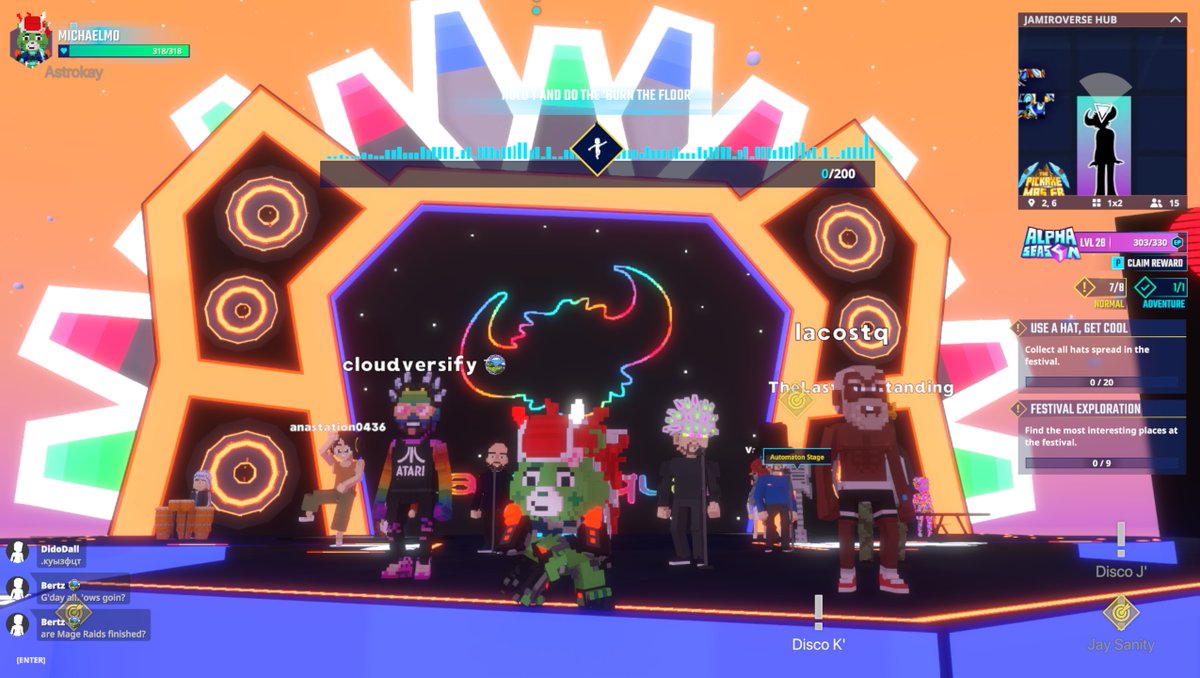 Vibin' out with <a href="/JamiroquaiHQ/">Jamiroquai</a> in <a href="/TheSandboxGame/">The Sandbox</a>. Talk about virtual insanity 🤪😵‍💫 <a href="/TheSandboxGame/">The Sandbox</a> register-landings.sandbox.game/alphaseason4-s… #TheSandbox #AlphaSeason4 #AS4SocialChallenge