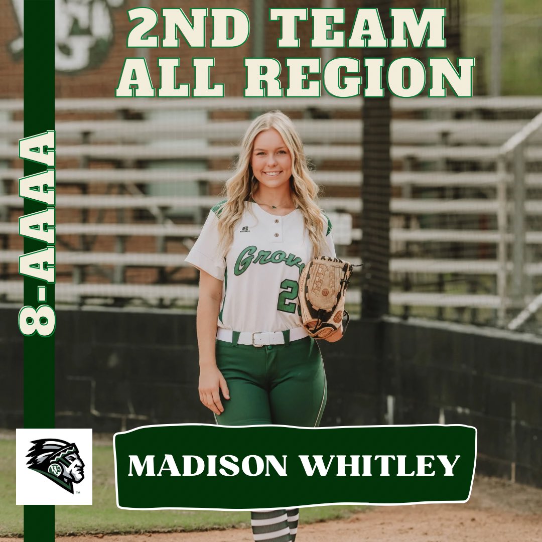 Wgsoftballga's tweet image. Congratulations to Junior Madison Whitley on earning 2nd Team All-Region❗️
@2026MadisonW 
@WGHS_ATHLETICS_ 
@brendan_koerner
