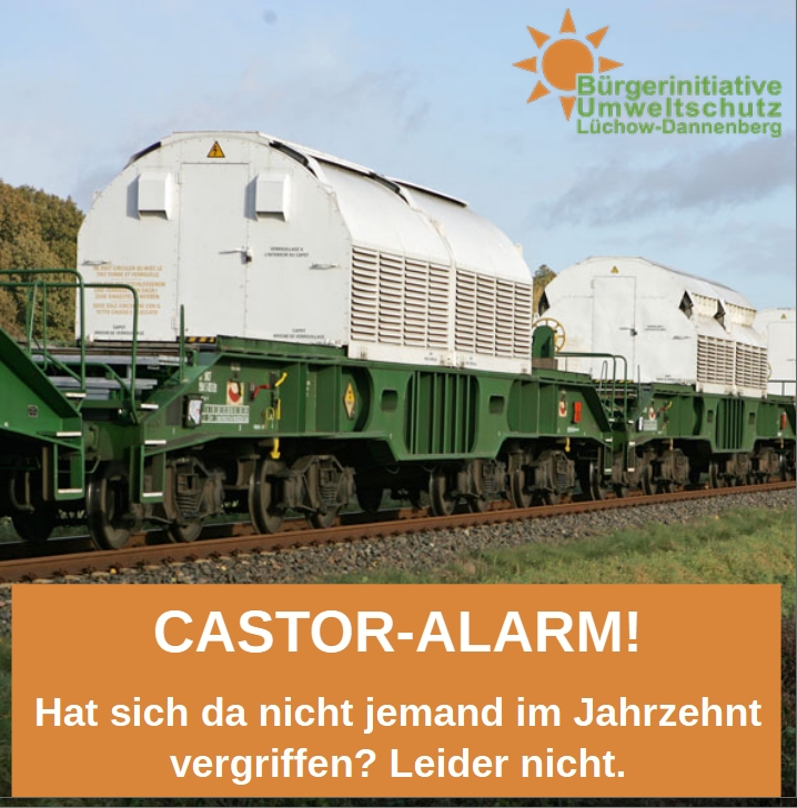 gorleben's tweet image. Castor-Alarm! CASTOR-Alarm? Hat sich da nicht jemand im Jahrzehnt vergriffen? Leider nicht. - 
aktuelle Infos: antiatom.net #antiatom #atommüll