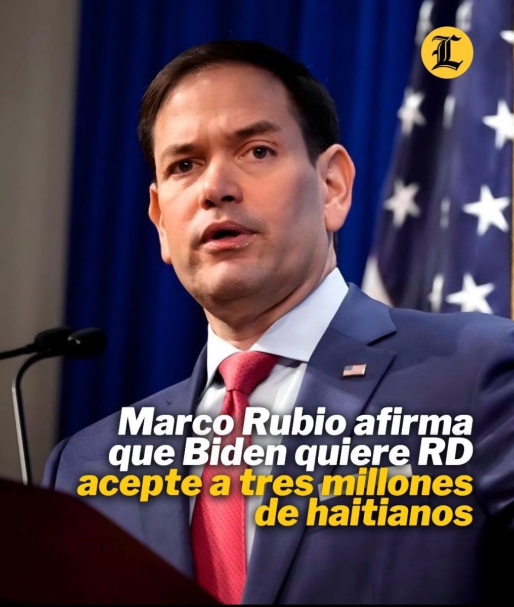 Este plan lo denuncio Senador Marco Rubio hace poco . Y hay un grupito aquí de empresarios en eso . Por eso piden a ⁦<a href="/luisabinader/">Luis Abinader</a>⁩ frene deportaciones ilegales.