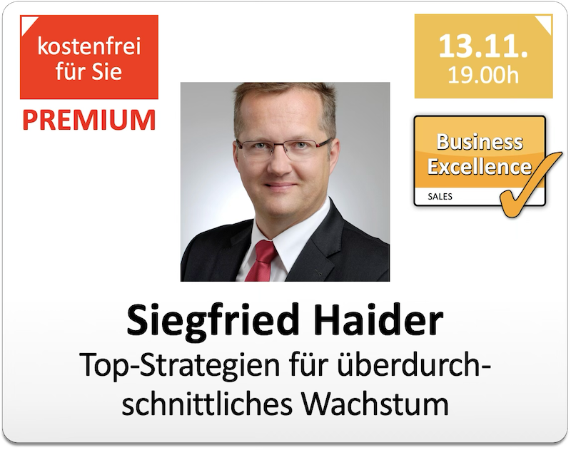 Gratis-Webinar am 13.11. bei Business Excellence von smile2: Es geht um die MARKEting-Turbos, die schneller zu mehr Umsatz führen. Weniger Aufwand, mehr Umsätze. Holen Sie sich diese Abkürzungen zu mehr Erfolg. Infos und Anmeldung hier:

my.smile2.de/top-strategien…