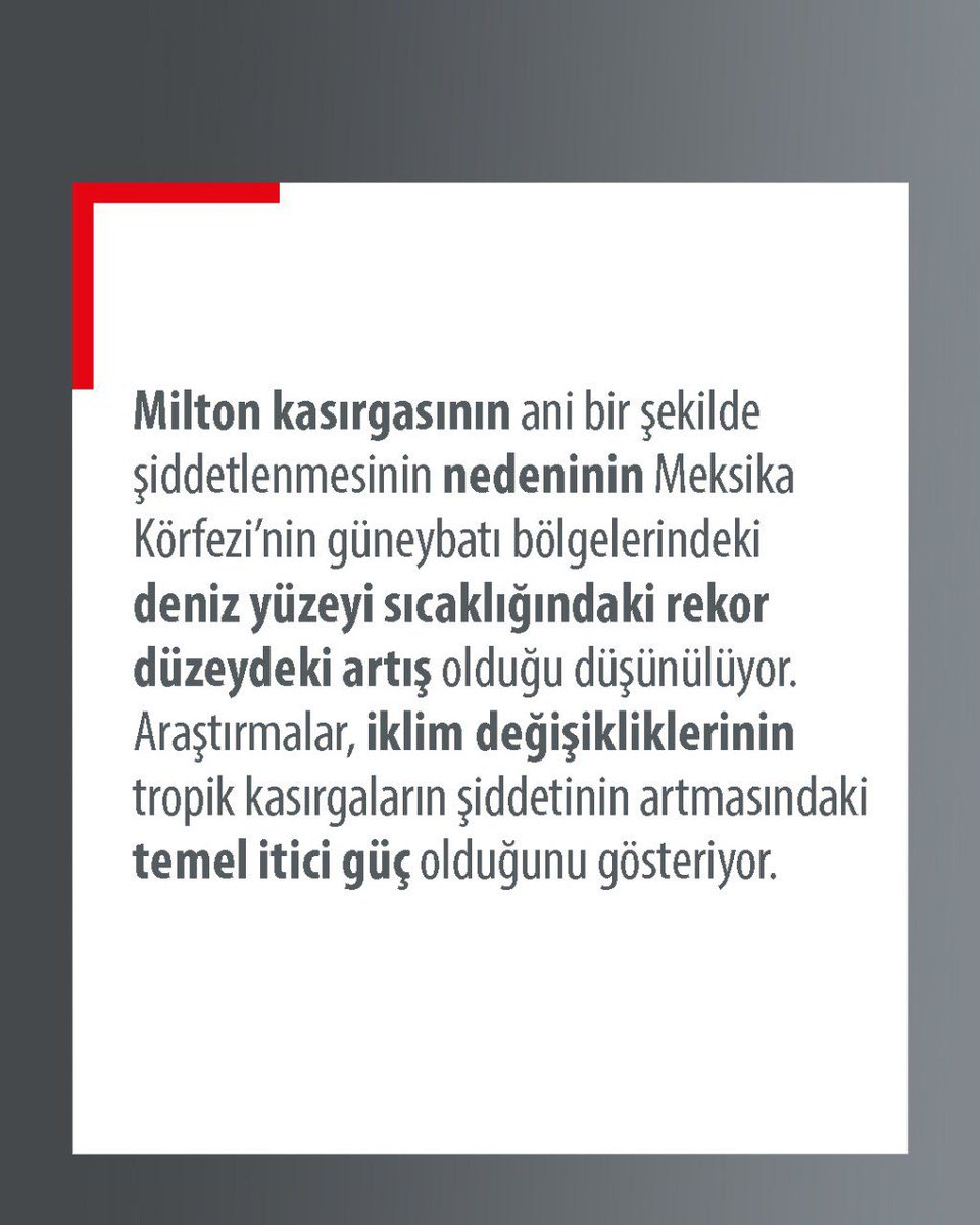 tubitakbiltek's tweet image. Milton Kasırgası, 2005’te gerçekleşen Rita Kasırgası’ndan sonra Meksika Körfezi’nde oluşan en şiddetli fırtına oldu.

Detaylar ve çok daha fazlası #BilimveTeknik kasım sayısında…

 #tübitak #nesillerbüyütendergi #bilimokuyanbilir #iklim #küreselısınma #kasırga #fırtına