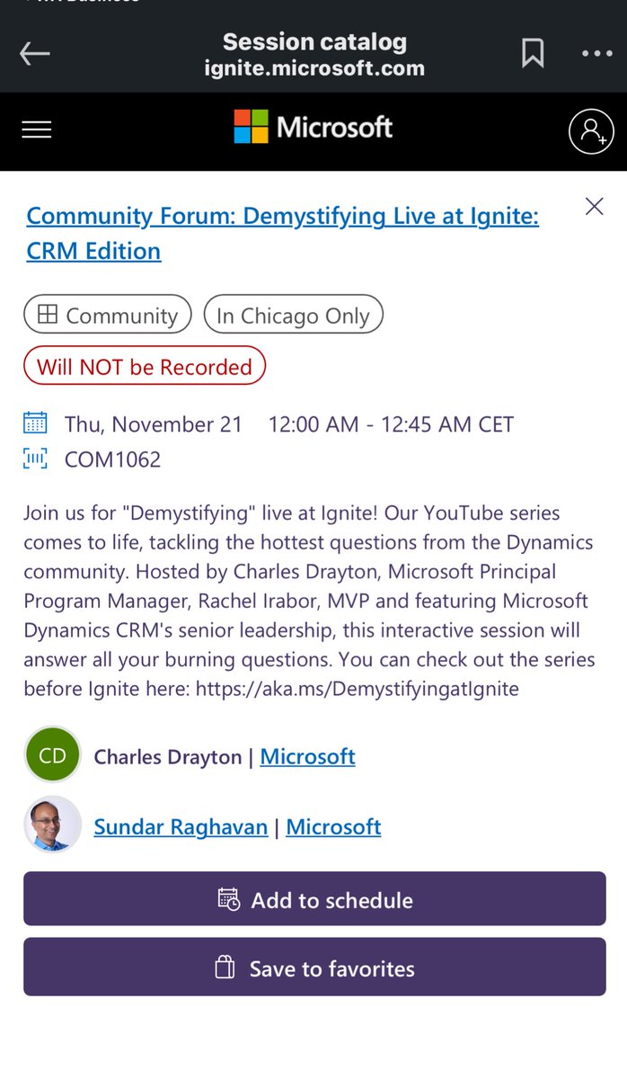Richie4love's tweet image. Come join our session at #MsIgnite!!! 

Charles Drayton and I on 11/20 at 5pm Central as we bring the #Demystifying series to life by interviewing Dynamics CRM product leaders Jim Nakashima and Sundar Raghavan and answering YOUR questions. Bring your questions to the session!