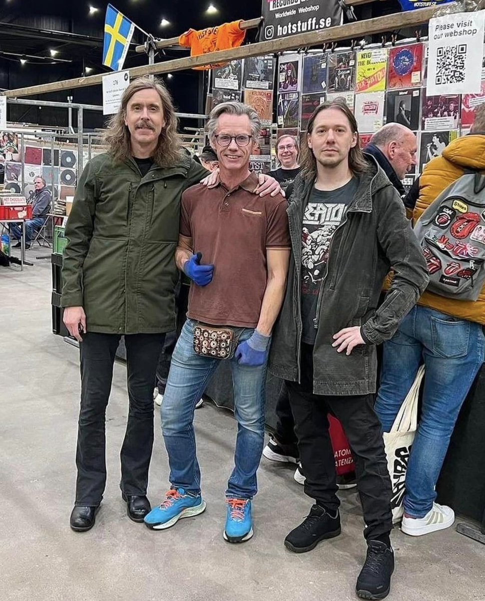 Mikael and Tobias Forge of @thebandghost at Record Planet in the Netherlands, the largest record show in the world, this past weekend.